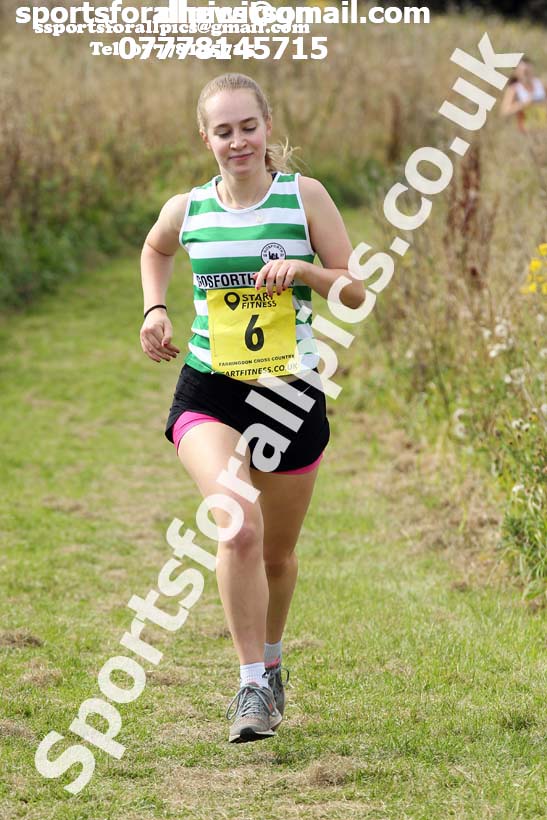 Senior womens relay 2019 Sunderland Harriers Open Cross Country. Photo:  David T. Hewitson/Sports for All Pics